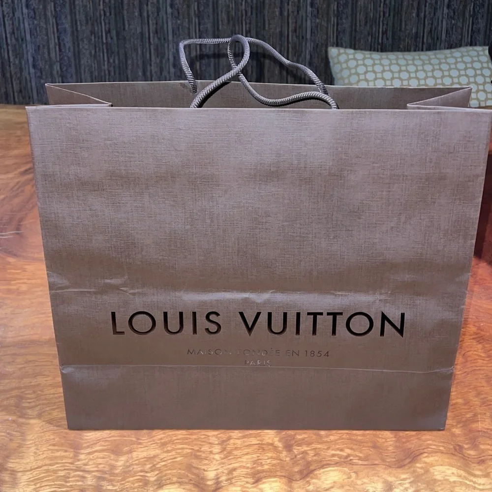 Louis Vuitton Vintage Chocolate Brown Shopping Bag 15.75” x 13.25” x 6”